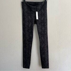 KORAL Women’s Medium Black Dark Green Snake Print Leggings